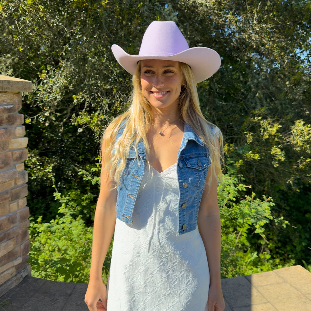 Cattleman | Womens Lilac Felt Cowgirl Hat