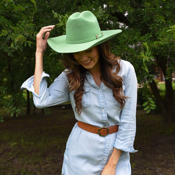 Cattleman | Womens Mint Felt Cowgirl Hat