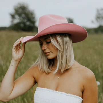 Cattleman | Womens Soft Pink Felt Cowgirl Hat