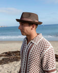 Coronado | Mens Brown Straw Fedora Hat