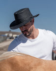 Crusher | Mens Crushable Leather Outback Hat