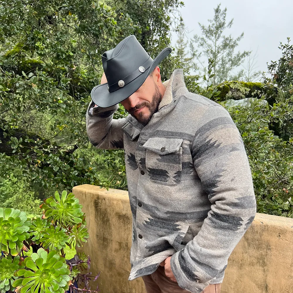 Cyclone | Mens Blackstone Leather Cowboy Hat
