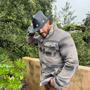 Cyclone | Mens Blackstone Leather Cowboy Hat