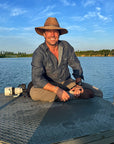 Falcon | Mens Fine Mexican Palm Wide Brim Straw Sun Hat