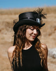 Fancy | Womens Victorian Leather Top Hat