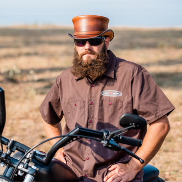 Hampton | Mens Cyprus Tan Leather Top Hat