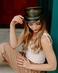 Hampton | Womens Leather Top Hat