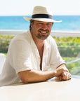 Havana | Mens Ivory Toyo Straw Panama Hat with Downturned Brim