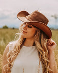 Hollywood | Womens Leather Cowgirl Hat