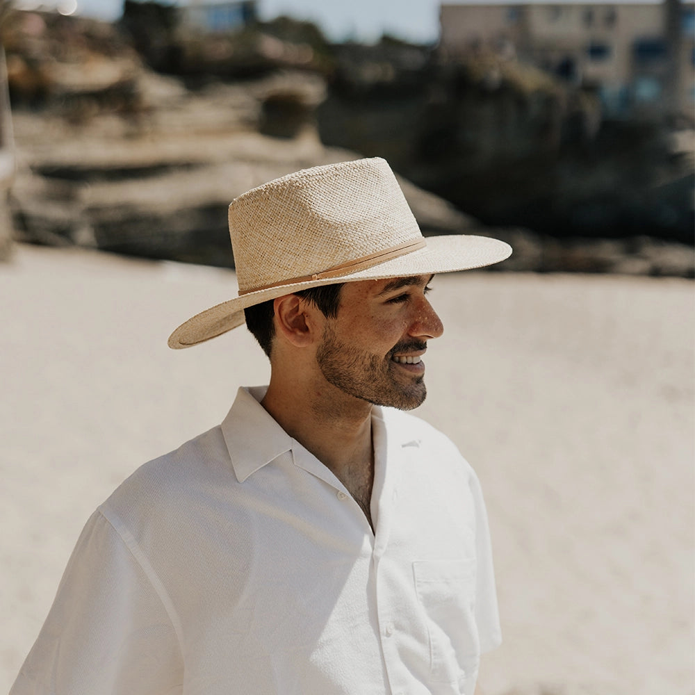 Johvan | Mens Natural Straw Sun Hat