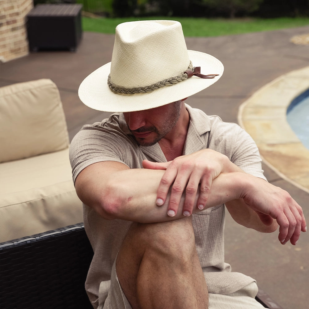 Manta | Mens Natural Genuine Ecuador Woven Panama Hat