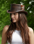 Marlow LT | Womens Leather Top Hat with LT Hat Band