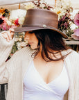 Midnight Rider | Womens Chestnut Leather Outback Hat