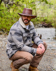Midnight Rider | Mens Leather Outback Hat