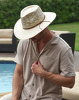 Mira | Mens Glazed Two Tone Toyo Straw Outback Hat