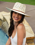 Mira | Womens Glazed Two Tone Toyo Straw Outback Hat