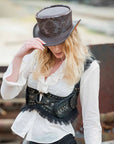 Parlor | Womens Genuine Leather Top Hat