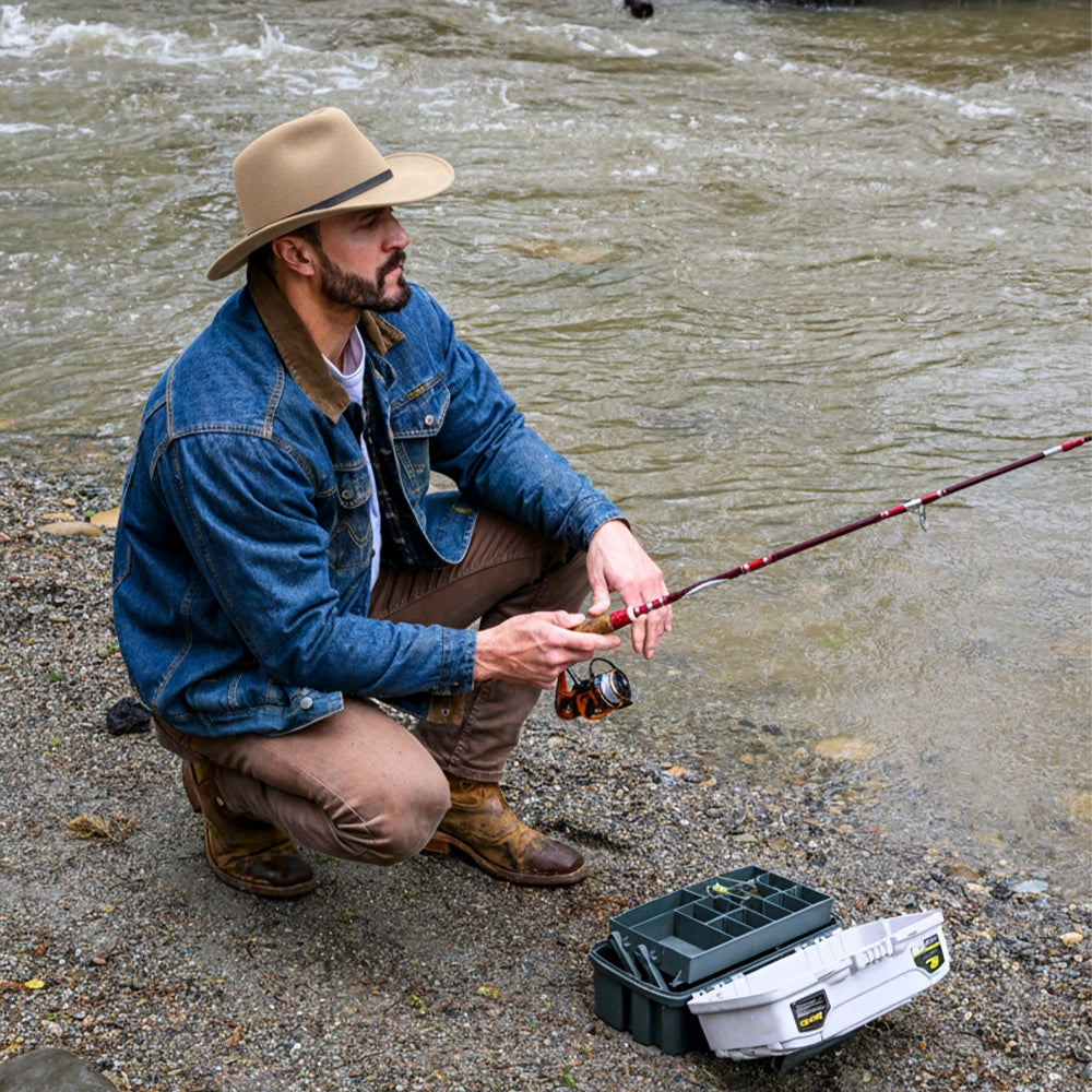 Pathfinder | Mens Putty Wool Felt Outback Hat