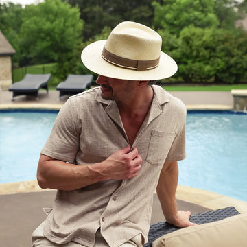 Quito | Mens Natural Woven Genuine Panama Hat
