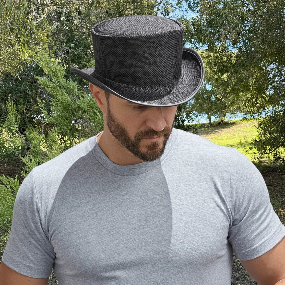 Rogue | Mens Black Breathable Mesh Top Hat