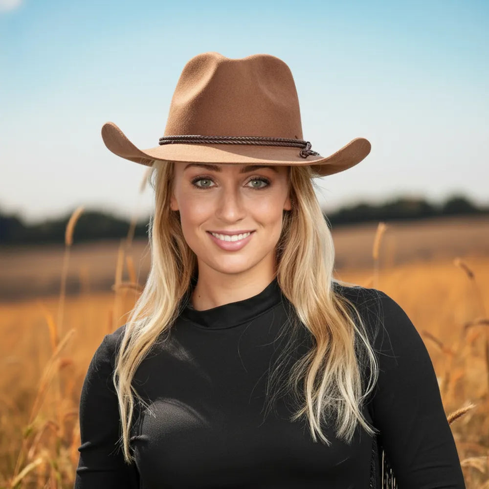 Sequoia | Womens Brown Wool Felt Cowgirl Hat