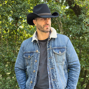 Showdown | Mens Black Wool Felt Crushable Western Outback Cowboy Hat