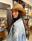 Sierra | Womens American Leather Cowgirl Hat