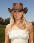 Sierra | Womens American Leather Cowgirl Hat