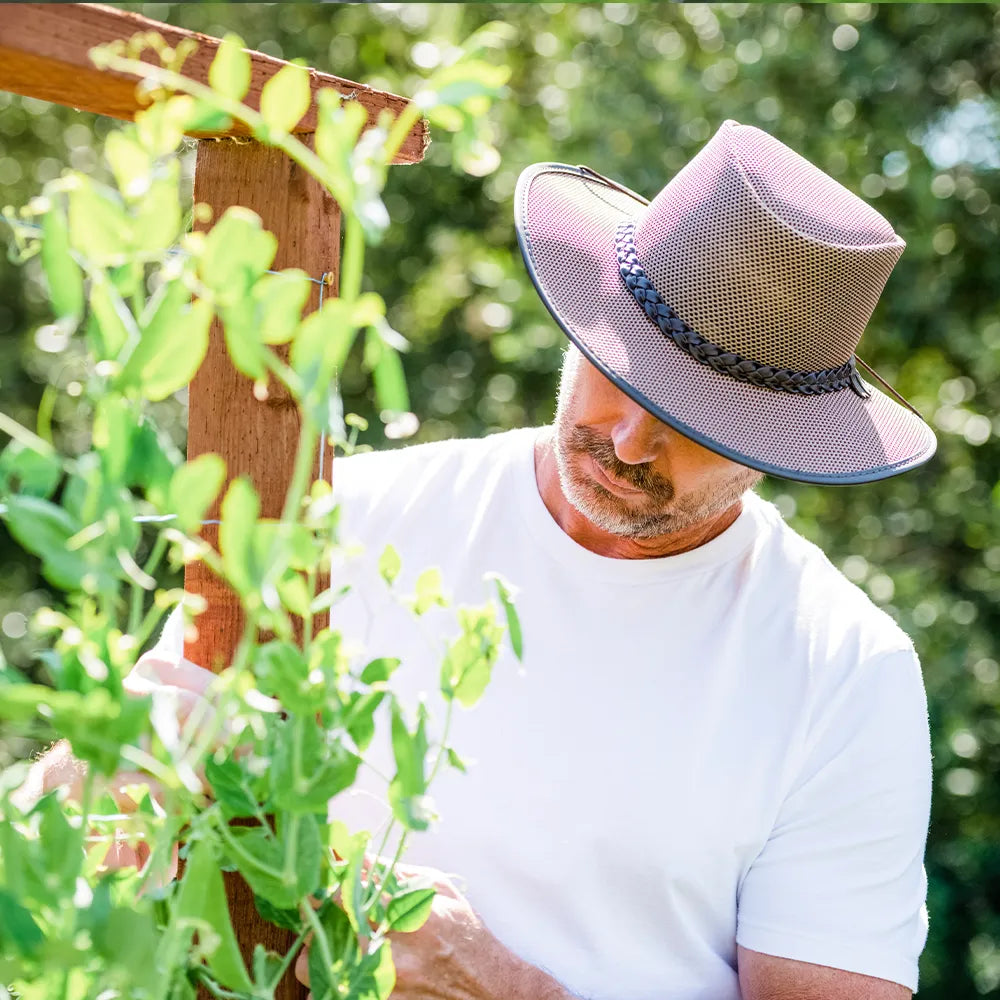 Soaker | Mens Brown Breathable Wide Brim Sun Hat