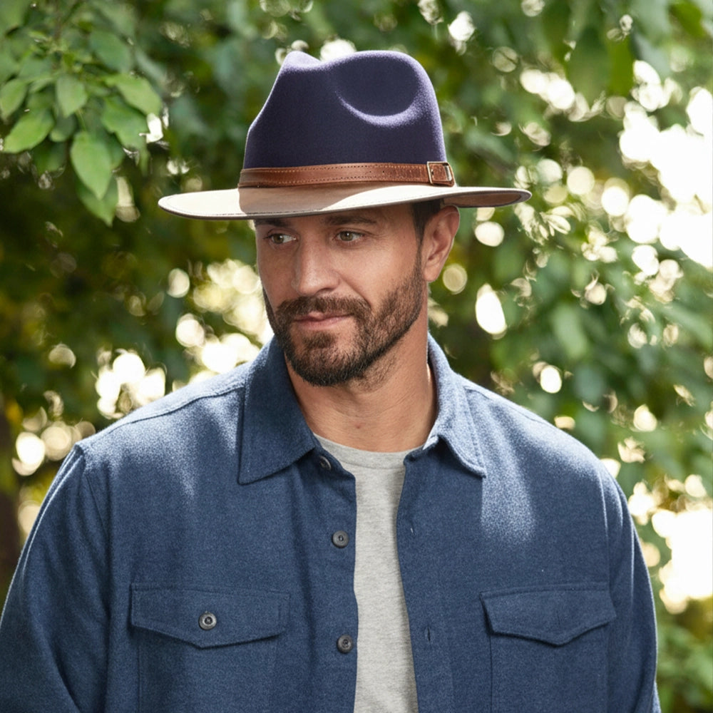 Summit | Mens Felt Leather Fedora Hat