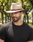 Summit | Mens Felt Leather Fedora Hat