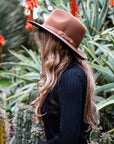 Summit | Womens Felt Leather Fedora Hat