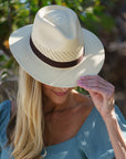 Tulum | Womens Genuine Panama Straw Fedora Hat