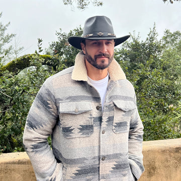 Badlands | Mens Black Buffalo Leather Cowboy Hat