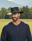 Bison | Mens Bison Leather Packable Outback Hat