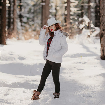 Blizzard | Womens White Leather Cowgirl Hat