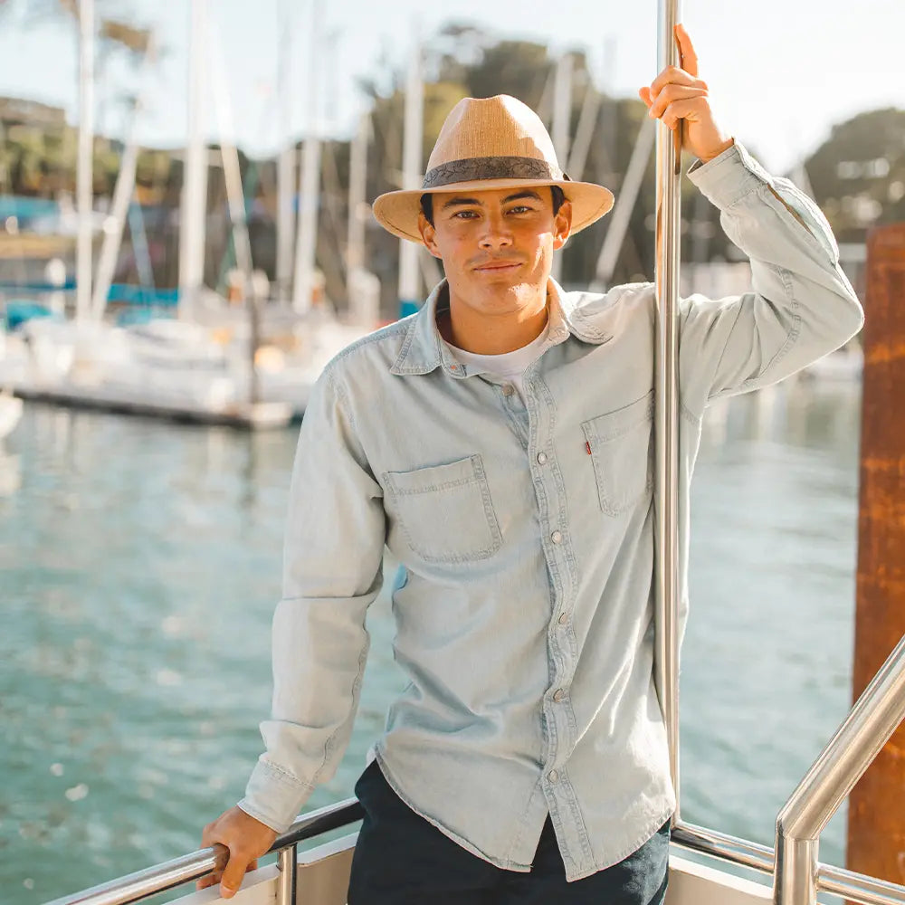 Boxcar | Mens Sand Straw Sun Hat