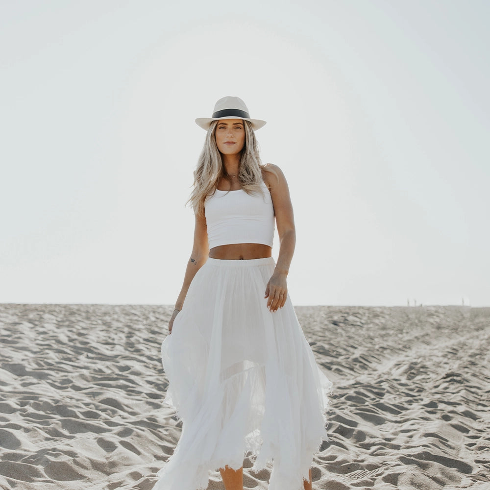 Caracas | Womens Natural Genuine Panama Fedora Hat