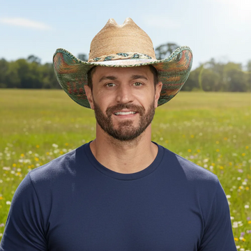 Cassius | Mens Natural Straw Cowboy Hat