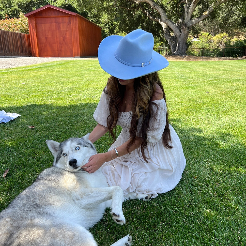 Cattleman | Womens Baby Blue Felt Cowgirl Hat