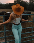Cattleman | Womens Felt Cowgirl Hat with Western Hat Band