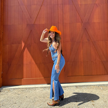 Cattleman | Womens Tangerine Felt Cowgirl Hat