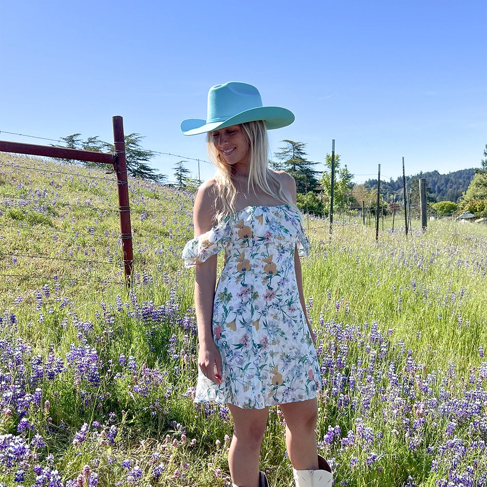 Cattleman | Womens Turquoise Felt Cowgirl Hat