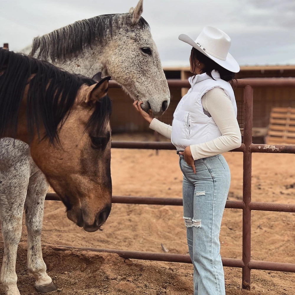 Cattleman | Womens Felt Cowgirl Hat with Western Hat Band