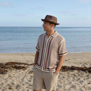 Coronado | Mens Brown Straw Fedora Hat