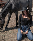 Crusher | Womens Leather Crushable Outback Hat