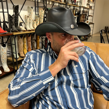 Cyclone | Mens Blackstone Leather Cowboy Hat
