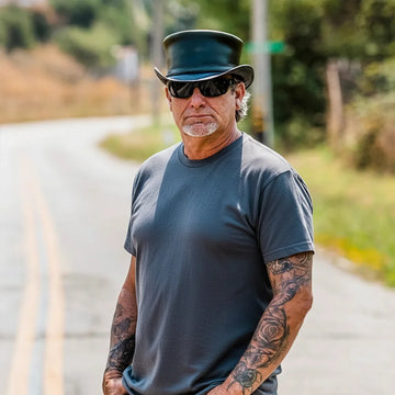 Hampton | Mens London Green Leather Top Hat
