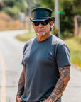 Hampton | Mens London Green Leather Top Hat