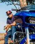 Hampton | Mens Napa Vino Leather Top Hat